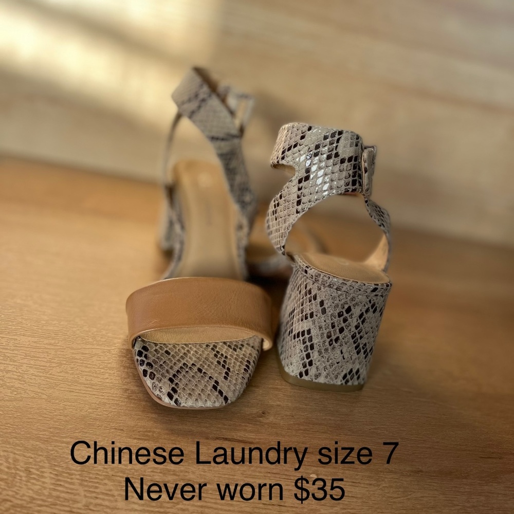 Snake print sandals